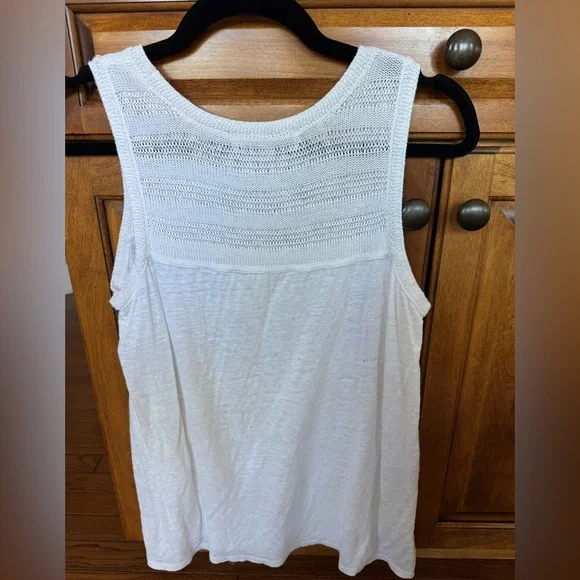 LOFT White Knit Sleeveless Top - Picture 4 of 4